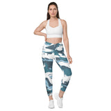 RxD Blue Wave Crossover leggings with pockets