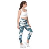 RxD Blue Wave Crossover leggings with pockets
